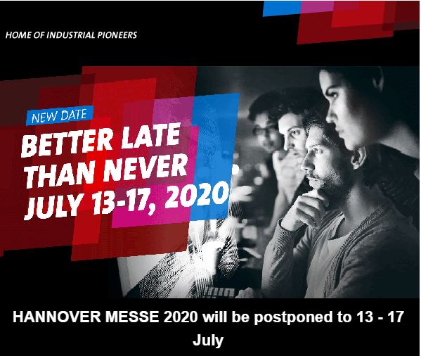 Hannover Messe 2020 announcement