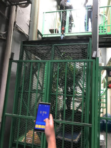 The supervisor at this site now has no need to be constantly at the cargo lift to monitor its safety