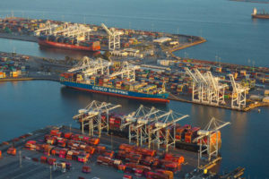 Port of Long Beach aerial shot