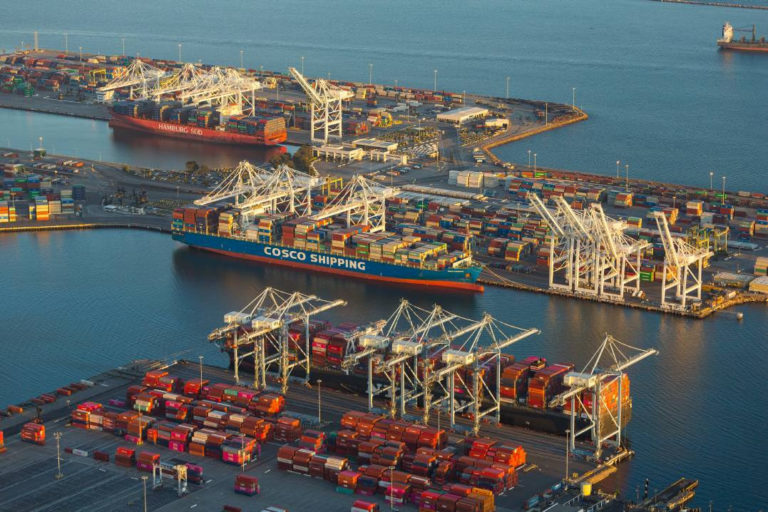 Port of Long Beach aerial shot