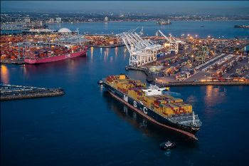 Port of Long Beach aerial photo image