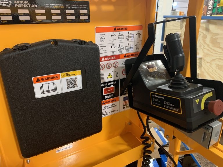 Hy-Brid Lifts first launched custom QR codes in 2019, giving mechanics quick and simple access to all product manuals, pre-start inspections, safety instructions, and more. Hy-Brid Lifts recently added a QR code option to submit service tickets directly from the QR webpage