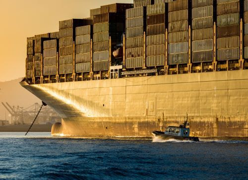 Port of Long Beach ship gold image