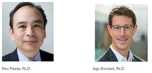 Perc Pineda, Ph.D. and Ingo Borchert, Ph.D. headshots