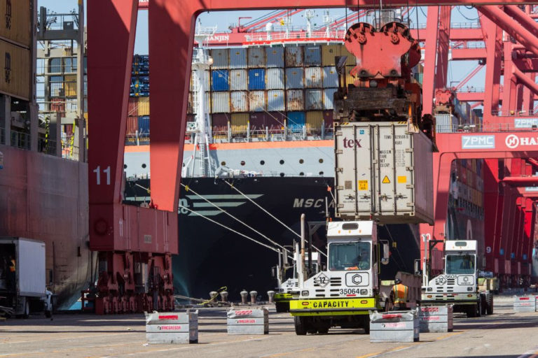 Port of Long Beach overhead crane image