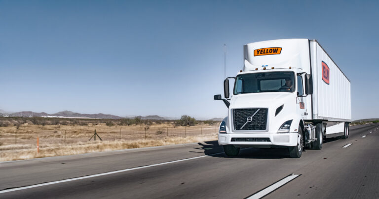 Yellow truck truck image