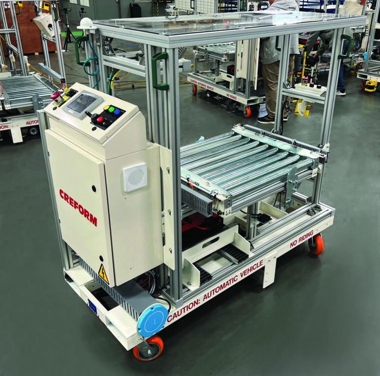 CRE-700 single-direction AGV with conveyor deck from Creform