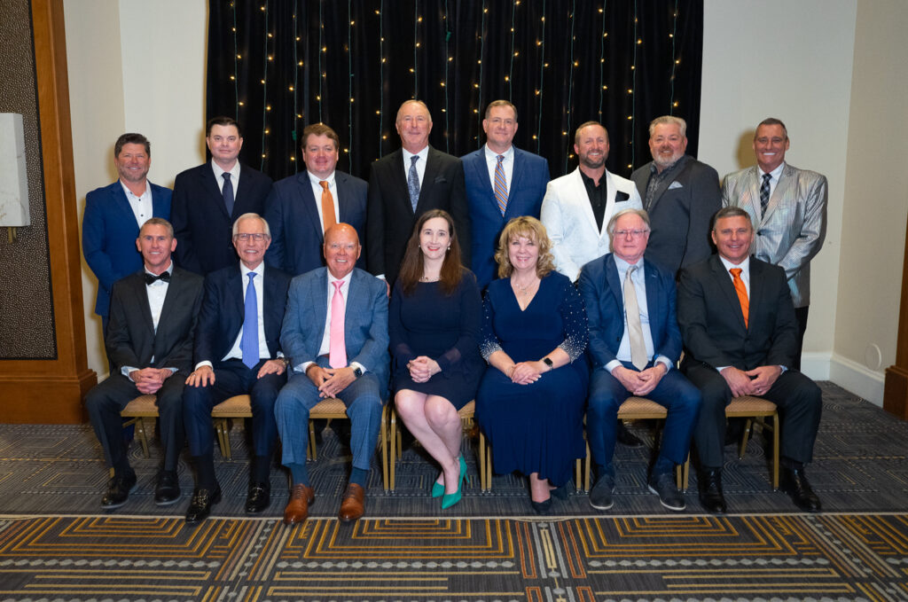 Toyota Material Handling (TMH) recognized 15 of the company’s top dealers with the prestigious President’s Award 
at the company’s annual Dealer Meeting in Phoenix, Arizona., March 2024.
Front Row Left to Right: Chris Frazee, ProLift Toyota Material Handling; Lee Smith, Toyota Material Handling Systems; Ron McCluskey, Brodie Toyota-Lift; Anika Conger-Capelle, Conger Toyota-Lift; Joyce Schwob, JIT Toyota-Lift; Larry McKevitt, Summit Toyota-Lift; David Bailey, Southern States Toyotalift. 
Back Row Left to Right: Chris Rice, Welch Equipment Company; Andy Reynolds, Toyota Lift of South Texas; William Doggett, Toyota Lift of Houston; Jimmy Shoppa, Shoppa’s Mid America; Michael Turnmyre, Vesco Toyotalift; Blake Burnham, Watts Equipment Company; Laith Gagnon, Industrial Truck Service; Trey Barber, Mid Columbia Forklift
