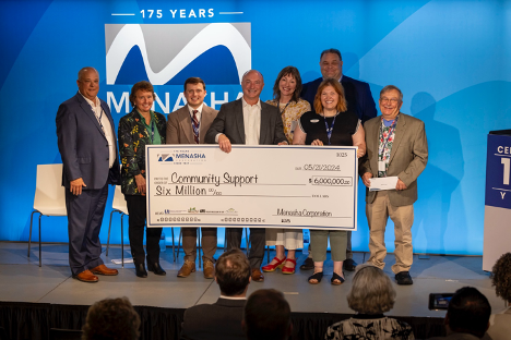 Menasha Corporation presents $6 million in grants image