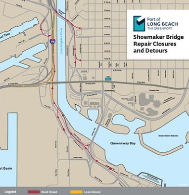 Port of Long Beach bridge closure image