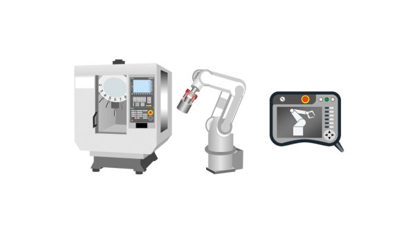 All functions of the machine and the robot can be monitored on a single pendant, eliminating the need for a second robot pendant.